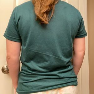 Women’s dark green dandelion shirt